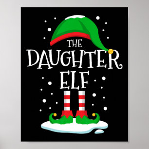 Poster A Filha Da Família De Natal Elf Correspondendo A X