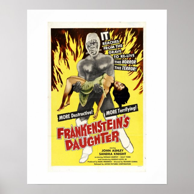Poster A Filha de Frankenstein (Frente)