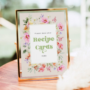 Poster A flor selvagem deixa o seu cartão de receita