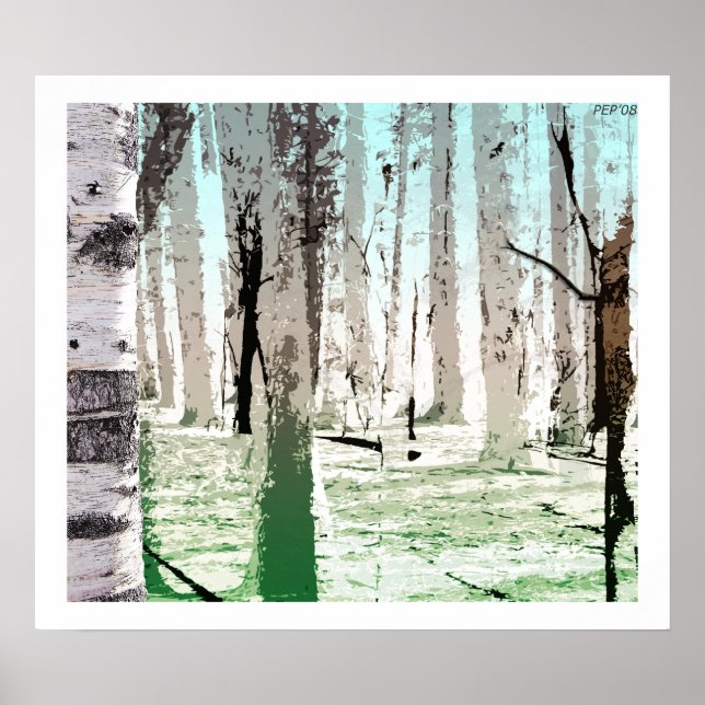 Poster A Floresta Birch (Frente)
