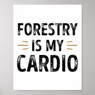 Poster A Floresta Engraçada é o meu Cardio - Presente Flo
