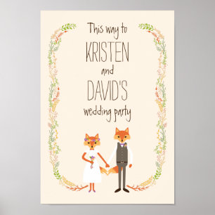Póster A floresta lunática Foxes o sinal do casamento do