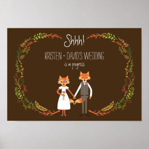 Póster A floresta lunática Foxes wedding em andamento