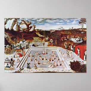 Póster A fonte de juventude por Cranach D. Ä. Lucas