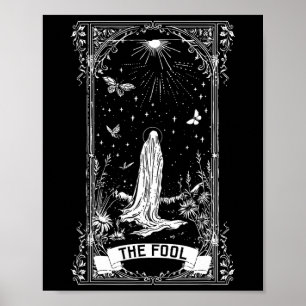 Poster A Fool Ghost Cottagecore Tarot Card Major Arcana