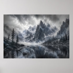 Poster A Forma do Silêncio – Paisagem Preto e Branco