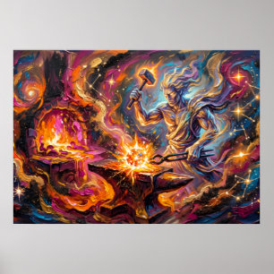 Poster A Fornalha da Arte Espiritual de Parede da Alma
