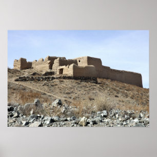 Póster A fortified compound in the village of Akbar Kh