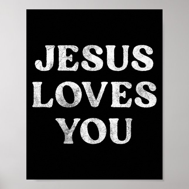 Poster A Frase Jesus Te Ama Em Um  (Frente)
