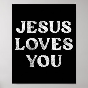 Poster A Frase Jesus Te Ama Em Uma
