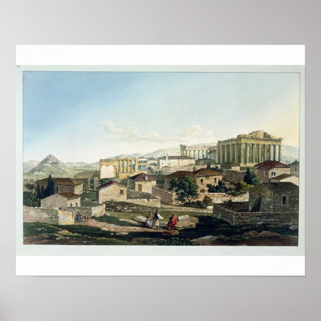 Póster A Frente Oeste do Parténon, placa 19 do Par (Frente)