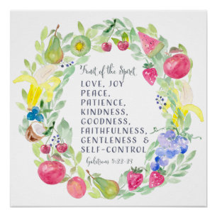 Póster A fruta da arte do cristão do espírito