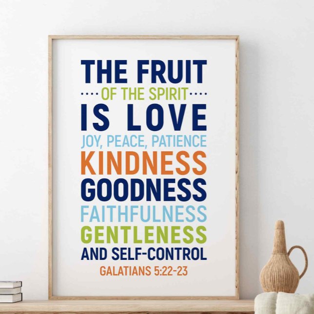 Poster A Fruta Do Espírito É O Amor, Galatianos 5:22-23 (Criador carregado)
