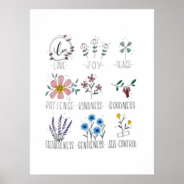 Poster A Fruta do Espírito Galáctico 5:22-23 (Frente)