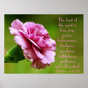 Poster A fruta do lembrete do verso da bíblia do espíri