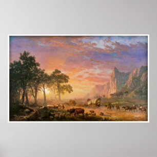 Poster A fuga de Oregon por Albert Bierstadt 1869