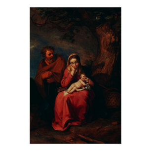 Póster A Fuga para o Egito por Abraham Bloemaert