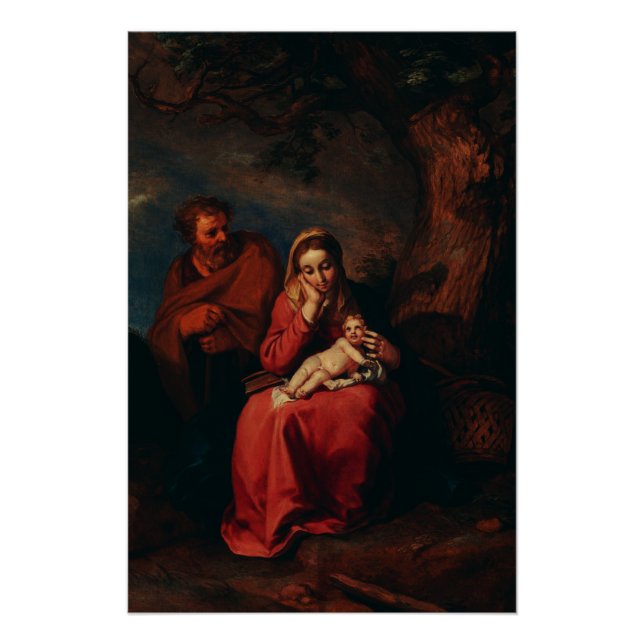 Póster A Fuga para o Egito por Abraham Bloemaert  (Frente)