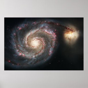Poster A galáxia 51a mais messier NGC 5194 do redemoinho