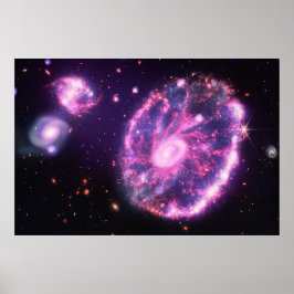Poster A Galáxia das Rodas | Hubble e JWST