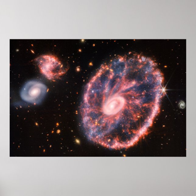 Poster A Galáxia das Rodas | MIRI e NIRCam | JWST (Frente)