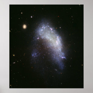 Poster A galáxia NGC 1427A mergulha para a galáxia de