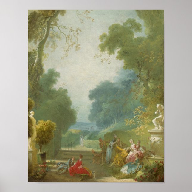 Poster A Game of Hot Cockles - Fragonard (c.1775) (Frente)