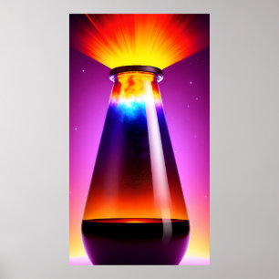 Poster A Garrafa Mágica Lava Gradiente AI
