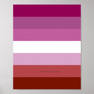 Poster A gay da bandeira Lésbica do SlipperyJoe é a art