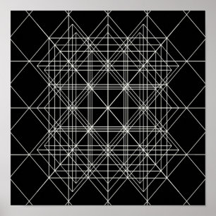Póster A geometria sagrado do templo de cristal