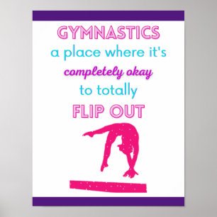 Poster A ginástica é um lugar onde está tudo bem para