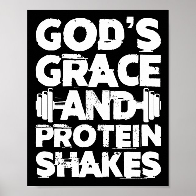 Poster A Graça de Deus e a proteína agitam o ginásio de c (Frente)