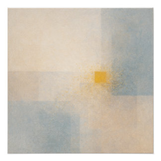 Póster A Grain of Sand Returned Soft Gold Abstract
