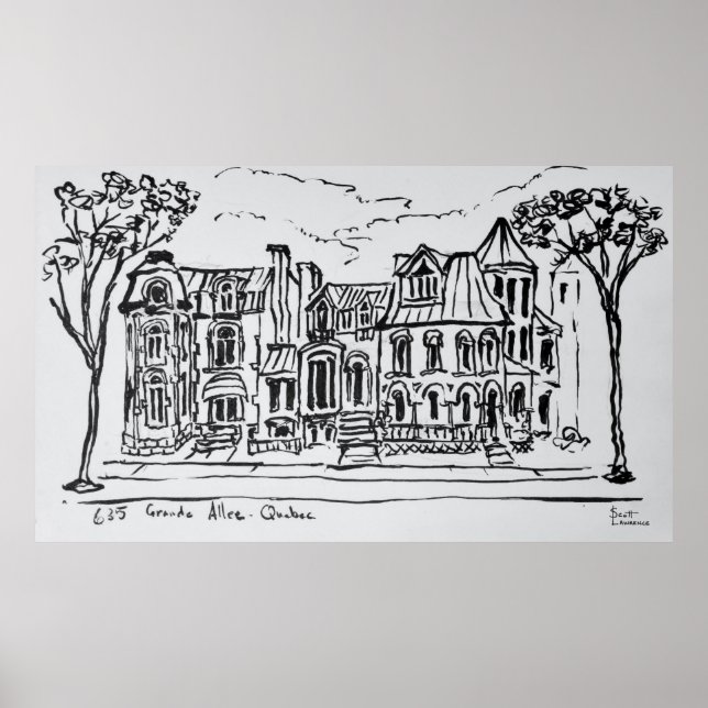 Póster A Grande Allee, Cidade de Quebec | Quebec, Canadá (Frente)
