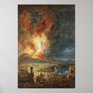 Póster A grande erupção do Monte Vesúvio