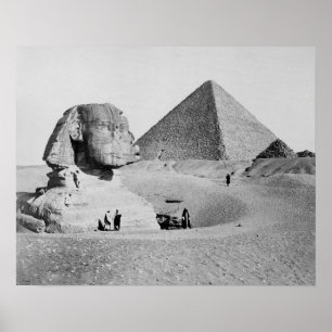 Poster A Grande Esfinge, 1877. Foto Antiga