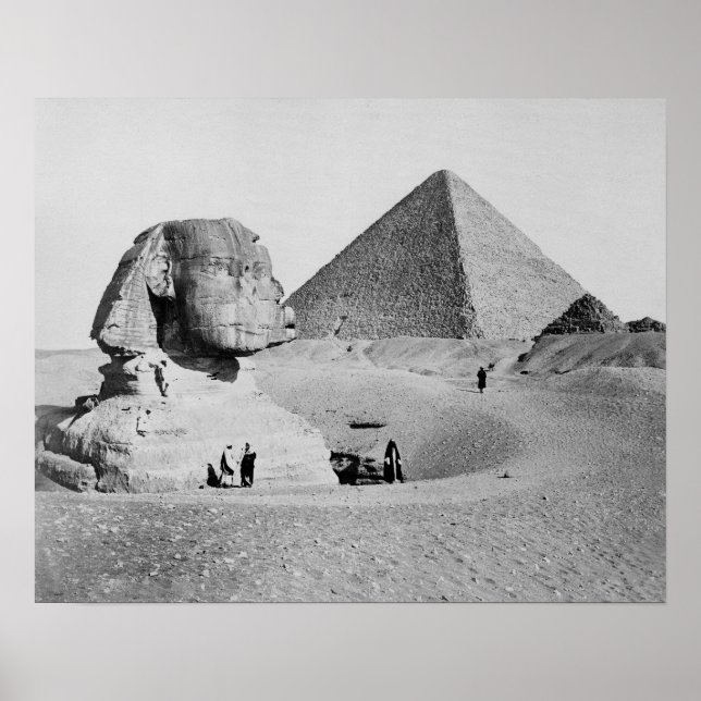 Poster A Grande Esfinge, 1877. Foto Antiga (Frente)