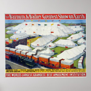 Póster A grande mostra de Barnum & de Bailey na terra