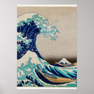 Poster A Grande Onda de Kanagawa de Katsushika Hokusai