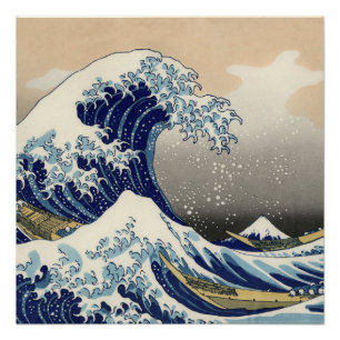 Póster A Grande Onda de Kanagawa Hokusai