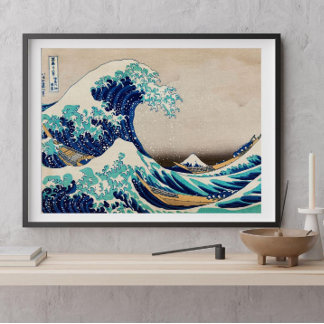 Poster A Grande Onda de Kanagawa por Katsushika Hokusai