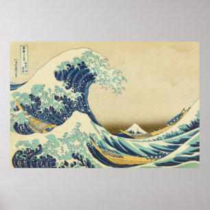 Póster A Grande Onda na Costa de Kanagawa Cartaz