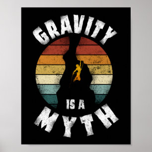 Poster A Gravidade De Escala De Rock É Um Retrô De Mito