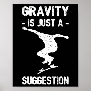 Poster A Gravidade É Apenas Uma Sugestão Skate Meninas