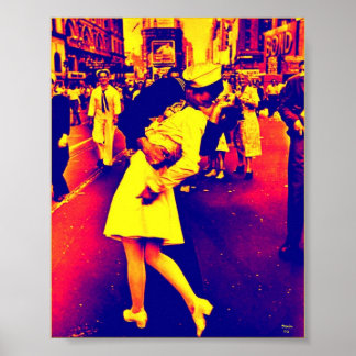 Póster A Guerra acabou com o Beijo - Estilo de Popart