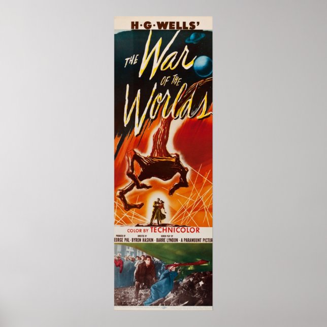 Poster A GUERRA DO MUNDO HG Wells Fiction Vin (Frente)