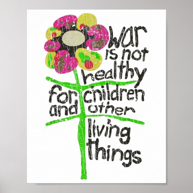 Poster A Guerra Não É Saudável Em 1967 (Frente)