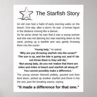 Poster A história do Starfish, Poema do Starfish