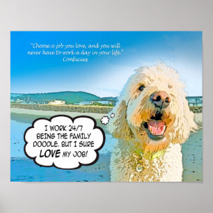 Póster A história em quadrinhos dos dias do Doodle ama