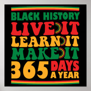 Poster A História Negra Aprende-O A Viver 365 Dias